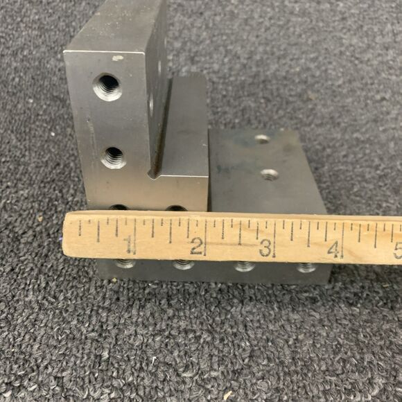 Shars Angle Plate 4x4x4x1x2" Precision Steel Ground w. Tapped Holes R} - Picture 10 of 12